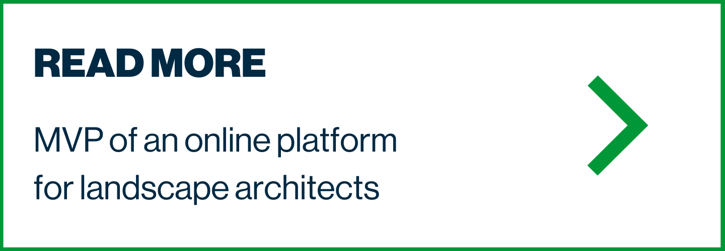 Minimum Viable Product of an online platform for landscape architects